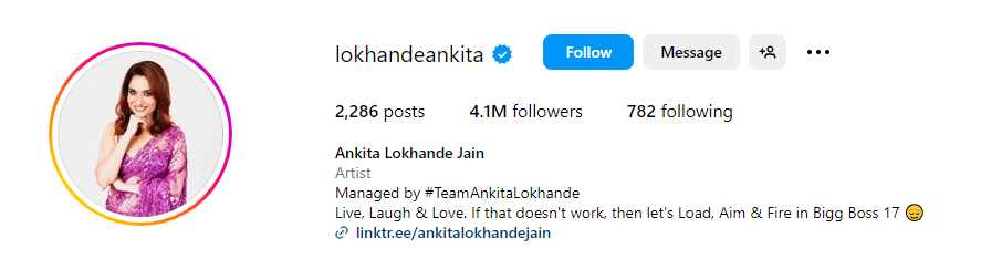 Ankita Lokhande Instagram